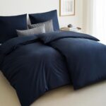 Bed Linen 135 x 200 cm 4-Piece Blue, Microfibre 2 Duvet Covers 135 x 200 cm + 2 Pillowcases 80 x 80 cm, Oeko-Tex Bedding Sets with Zip, Soft and Non-Iron Duvet Cover - Image 2
