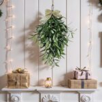 Artificial Olive Garland with Greenery Leaves – Faux Olive Wreath for Front Door, Farmhouse Wall Decor, Hanging Green Wreath for Window or Wedding Decoration (A) - Image 2