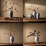 Rustic Distressed Large Ceramic Vase, Terracotta Pottery Tall Decorative Vases, Concrete Vases Clay Stone Antique Farmhouse Big Vase for Home Decor (7 in X 11.8 in) - Image 2