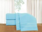 Luxury 4-Piece Bed Sheet Set - Luxury Bedding 1500 Premium Hotel Quality Microfiber, Wrinkle Resistant Cool & Breathable, Easy Elastic Fitted, King, Baby Blue - Image 2